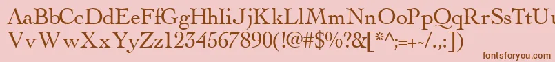 ThesissskRegular Font – Brown Fonts on Pink Background