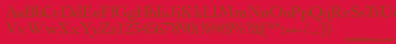 ThesissskRegular Font – Brown Fonts on Red Background