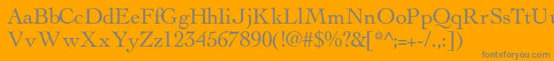 ThesissskRegular-Schriftart – Graue Schriften auf orangefarbenem Hintergrund