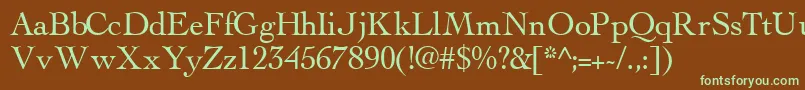 ThesissskRegular Font – Green Fonts on Brown Background