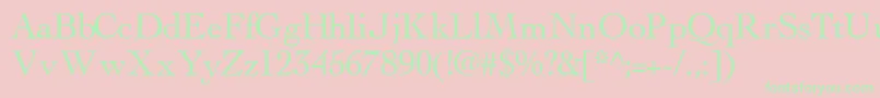 ThesissskRegular Font – Green Fonts on Pink Background