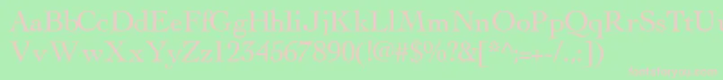 ThesissskRegular Font – Pink Fonts on Green Background