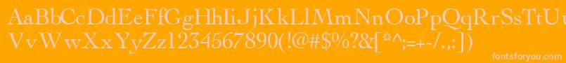 ThesissskRegular Font – Pink Fonts on Orange Background