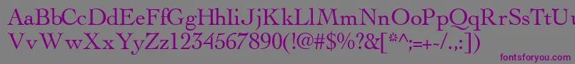 ThesissskRegular Font – Purple Fonts on Gray Background