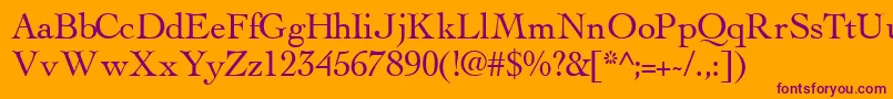 ThesissskRegular-Schriftart – Violette Schriften auf orangefarbenem Hintergrund