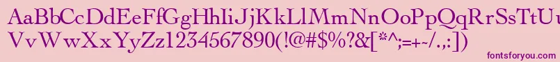 ThesissskRegular Font – Purple Fonts on Pink Background