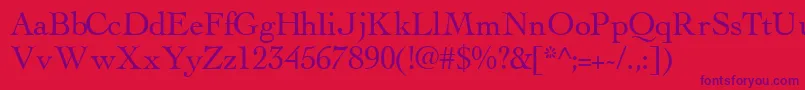 ThesissskRegular Font – Purple Fonts on Red Background