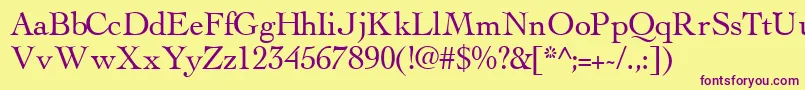 ThesissskRegular Font – Purple Fonts on Yellow Background