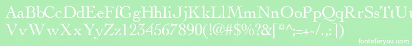 ThesissskRegular Font – White Fonts on Green Background