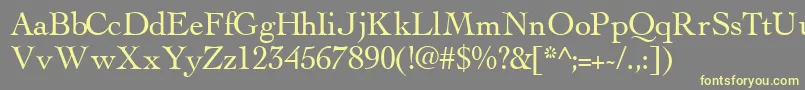 ThesissskRegular Font – Yellow Fonts on Gray Background