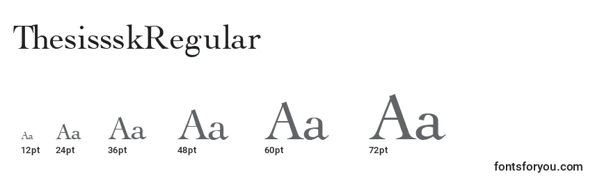 ThesissskRegular Font Sizes