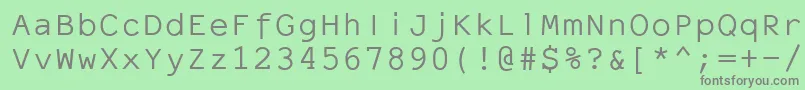 フォントElronetMonospace – 緑の背景に灰色の文字