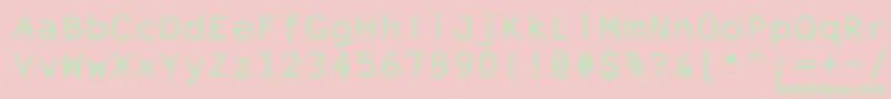 ElronetMonospace-Schriftart – Grüne Schriften auf rosa Hintergrund
