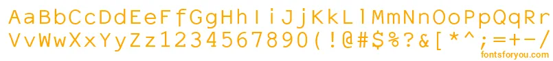 フォントElronetMonospace – 白い背景にオレンジのフォント