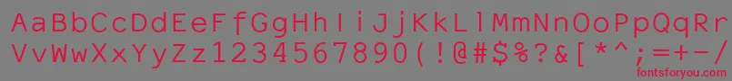 Шрифт ElronetMonospace – красные шрифты на сером фоне