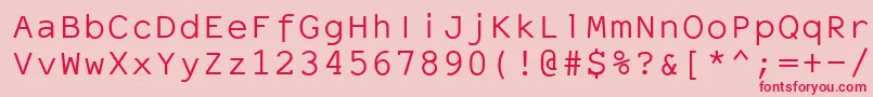 ElronetMonospace Font – Red Fonts on Pink Background