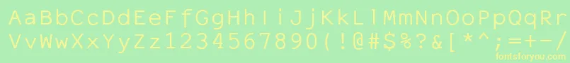 ElronetMonospace Font – Yellow Fonts on Green Background