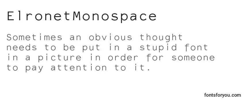 Schriftart ElronetMonospace