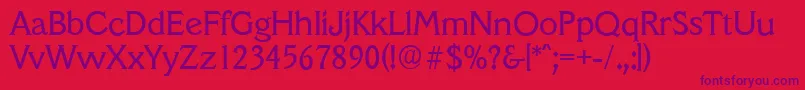 VeracruzserialRegular Font – Purple Fonts on Red Background