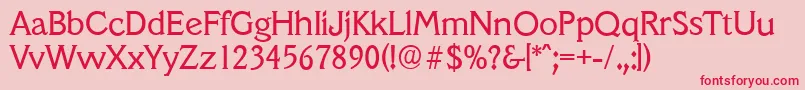 VeracruzserialRegular Font – Red Fonts on Pink Background