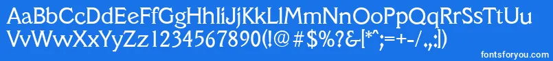 VeracruzserialRegular Font – White Fonts on Blue Background