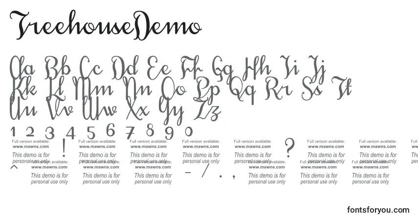 TreehouseDemo Font – alphabet, numbers, special characters