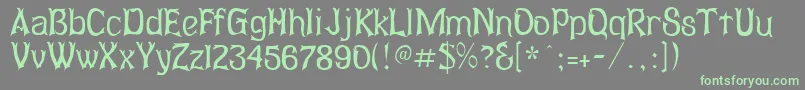 Abigail Font – Green Fonts on Gray Background
