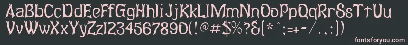 Abigail Font – Pink Fonts on Black Background