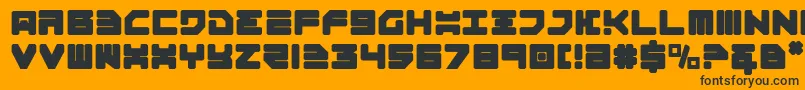 Omega3 Font – Black Fonts on Orange Background