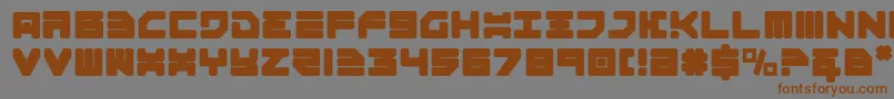 Omega3 Font – Brown Fonts on Gray Background