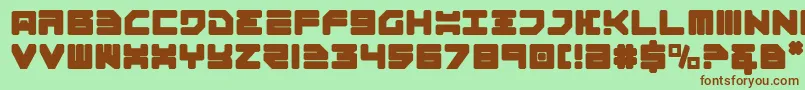 Omega3 Font – Brown Fonts on Green Background