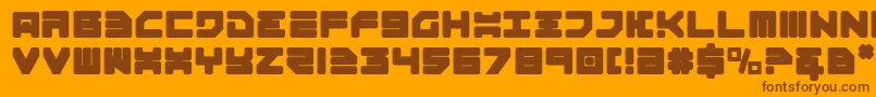 Omega3 Font – Brown Fonts on Orange Background