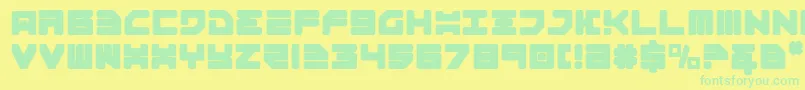 Omega3 Font – Green Fonts on Yellow Background