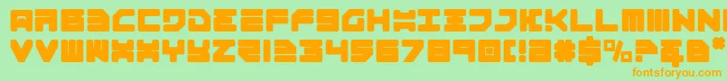 Omega3 Font – Orange Fonts on Green Background