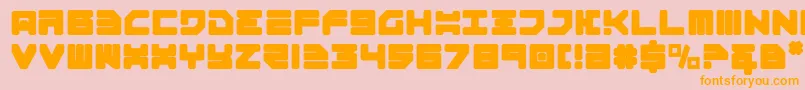 Omega3 Font – Orange Fonts on Pink Background