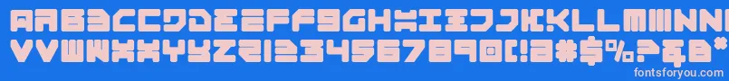 Omega3 Font – Pink Fonts on Blue Background