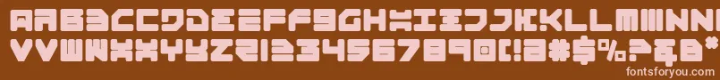 Omega3 Font – Pink Fonts on Brown Background