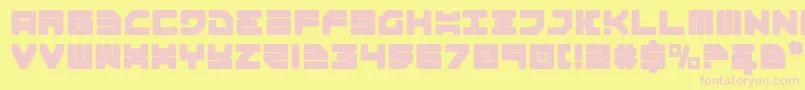 Omega3 Font – Pink Fonts on Yellow Background
