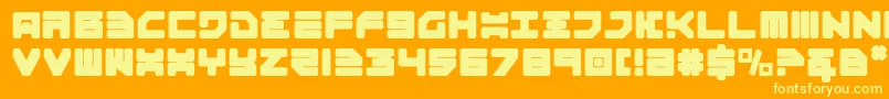 Omega3 Font – Yellow Fonts on Orange Background