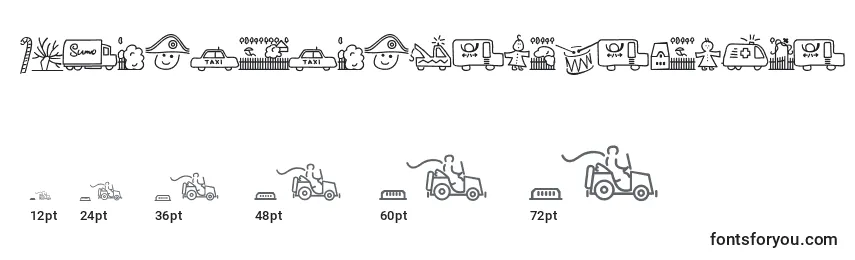 Tamanhos de fonte LokinderdingsbumsRechts