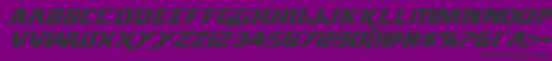 Borgsquadital Font – Black Fonts on Purple Background