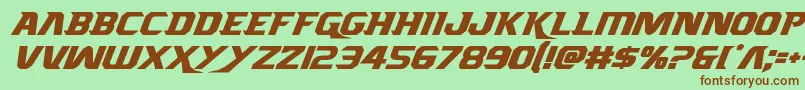 Borgsquadital Font – Brown Fonts on Green Background