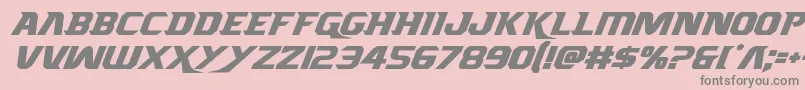 Borgsquadital Font – Gray Fonts on Pink Background