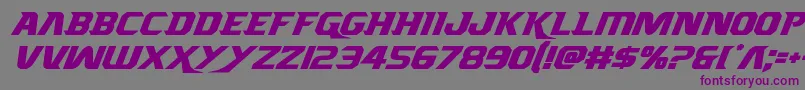 Borgsquadital Font – Purple Fonts on Gray Background