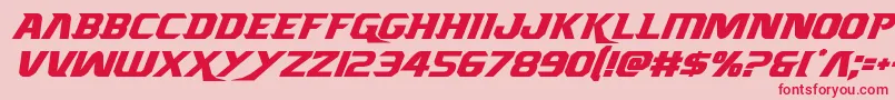 Borgsquadital Font – Red Fonts on Pink Background