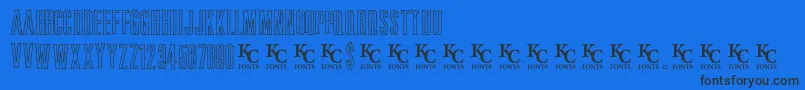 Bluprintdemo Font – Black Fonts on Blue Background