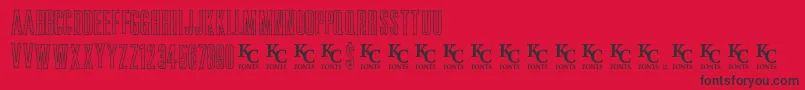 Bluprintdemo Font – Black Fonts on Red Background