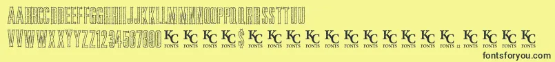 Bluprintdemo Font – Black Fonts on Yellow Background