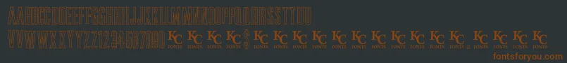 Bluprintdemo Font – Brown Fonts on Black Background