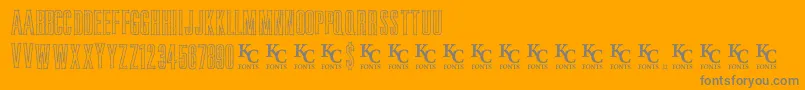 Bluprintdemo Font – Gray Fonts on Orange Background